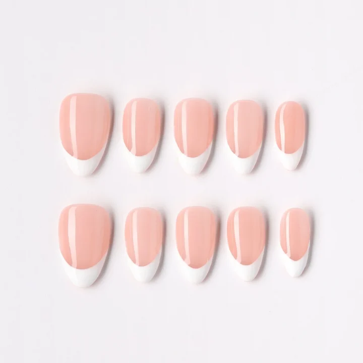 Whisper Tip, press-on nail set, almond, short